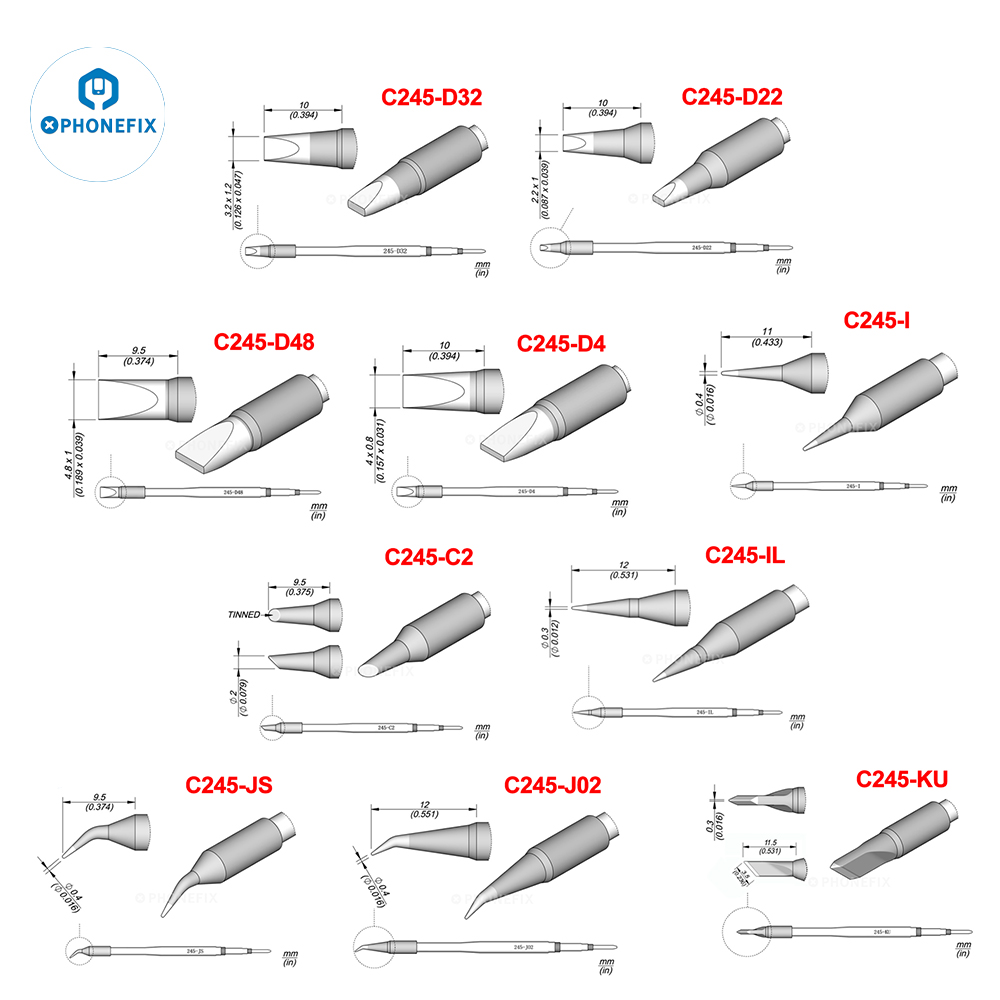 OEM seri C245 C470 Tips C245-K - Electronics Repair Kit With Soldering Iron ulasan dan harga