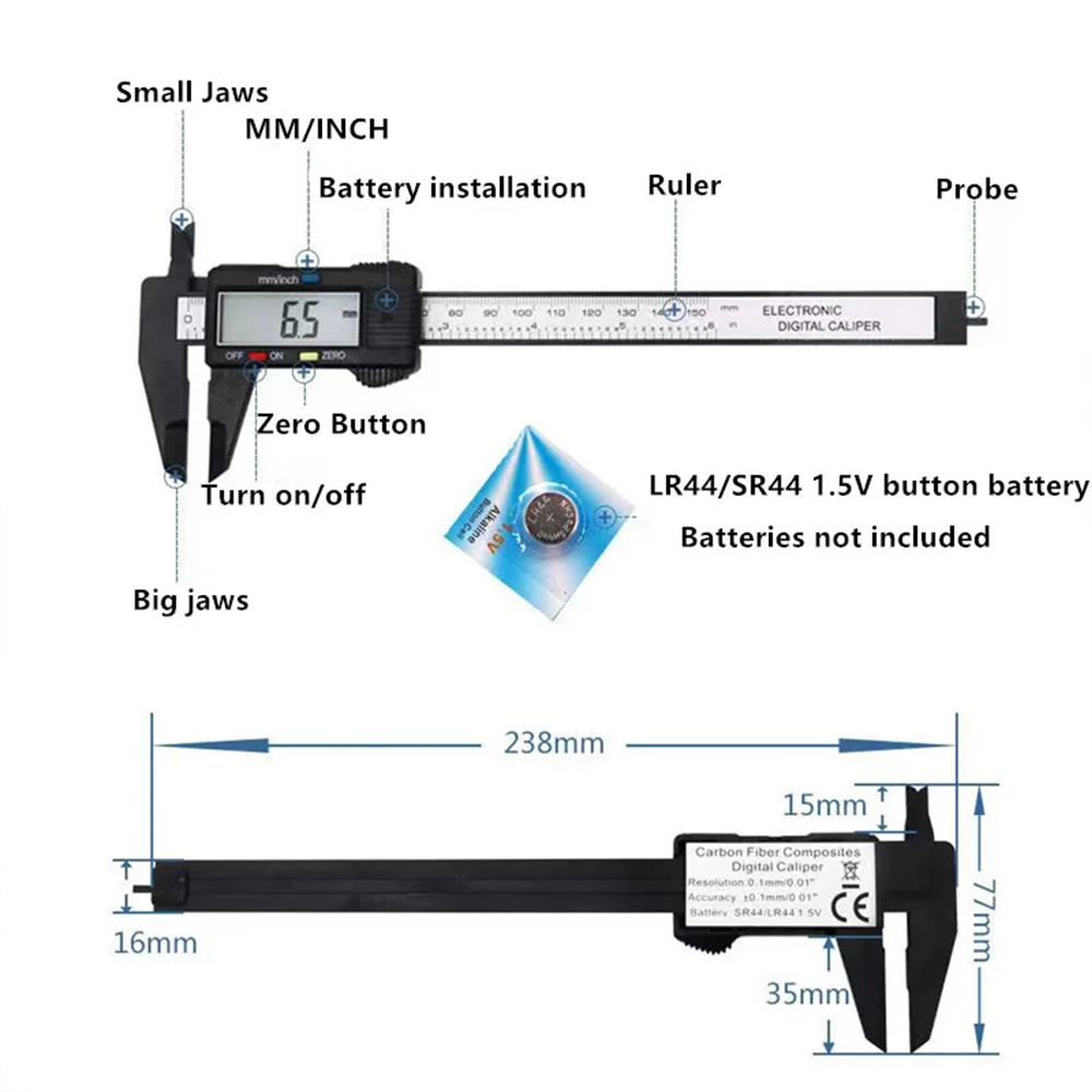 Jam tangan Digital, 100mm 150m - Electronics Repair Tool Kit ulasan dan harga